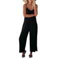 thumbnail image 1 of Mono Para Mujer Cuello Barco Sin Mangas Sling Playsuits Pantalones De Pierna Ancha De Una Pieza XBTCLXEBCO Negro;XXL, 1 of 4