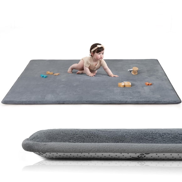 Tapete de juego para bebé Huloo Sleep, 132 mm de grosor, 127 x 188 cm, gris oscuro