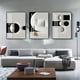 thumbnail image 1 of 3pcs Frameless Abstract Geometric Canvas Painting Black And White Wall Art Print Modern Nordic Poster Picture Living Room Home Decor No Frame, 1 of 5