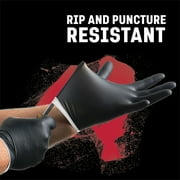 Venom Steel Black Nitrile Gloves, 2-Layer Rip Resistant Latex Free Disposable Gloves, 2XL, 90 Count