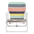 thumbnail image 3 of Alvantor Compact Folding Beach Chair with Steel Frame and Armrests, Lightweight Portable Outdoor Chair, Multi Stripe, 3 of 8