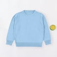 thumbnail image 2 of FamilyThread Toddler Baby Girl Boys Sweater Crew Neck Long Sleeve Candy Color Knitted Pullover Tops Autumn Winter Sweatshirt Solid Pullover Sweaters For 1-9Y, 2 of 5