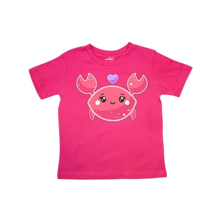 

Inktastic Cute Red Crab with Purple Heart Gift Toddler Boy or Toddler Girl T-Shirt
