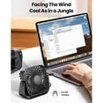 thumbnail image 7 of Mini Portable Desk Fan, Personal Fan, Table, USB, Quiet, 3 Speeds, 7 of 7