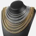 thumbnail image 3 of 3/5/7/9/11mm Stainless Steel Silver/Gold Plated Mens Cuban Curb Necklace Chain, 3 of 9