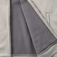 thumbnail image 2 of Voyager Male Sweatshirts Gray Full Zip up Large Size Hoodies for Men, 2 of 5