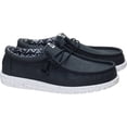 thumbnail image 2 of HEYDUDE Men Wally Stretch Canvas Wide , Black/White, 9, 2 of 6