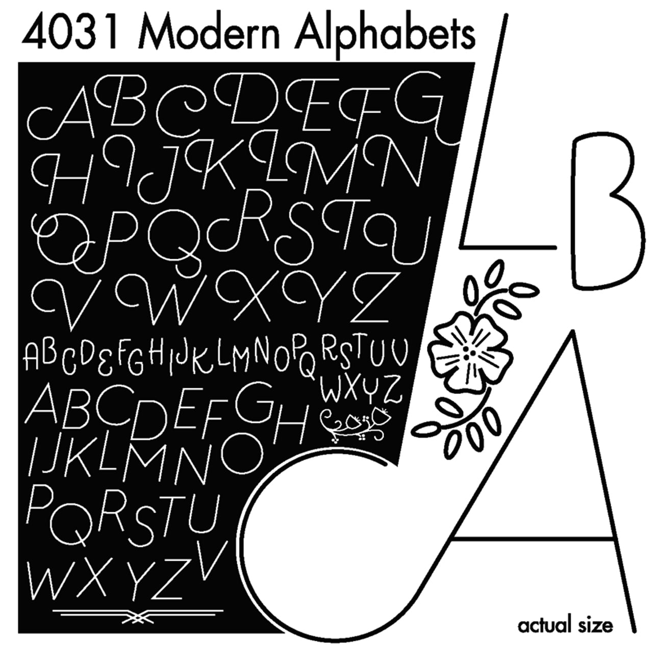 Stitcher's Revolution Brand Modern Alphabets Iron-on Transfers for Embroidery
