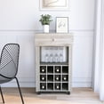 thumbnail image 2 of Bar Cart Drawer In Gray With Wine And Glassware Organization For Organized Storage Mobility, 2 of 5