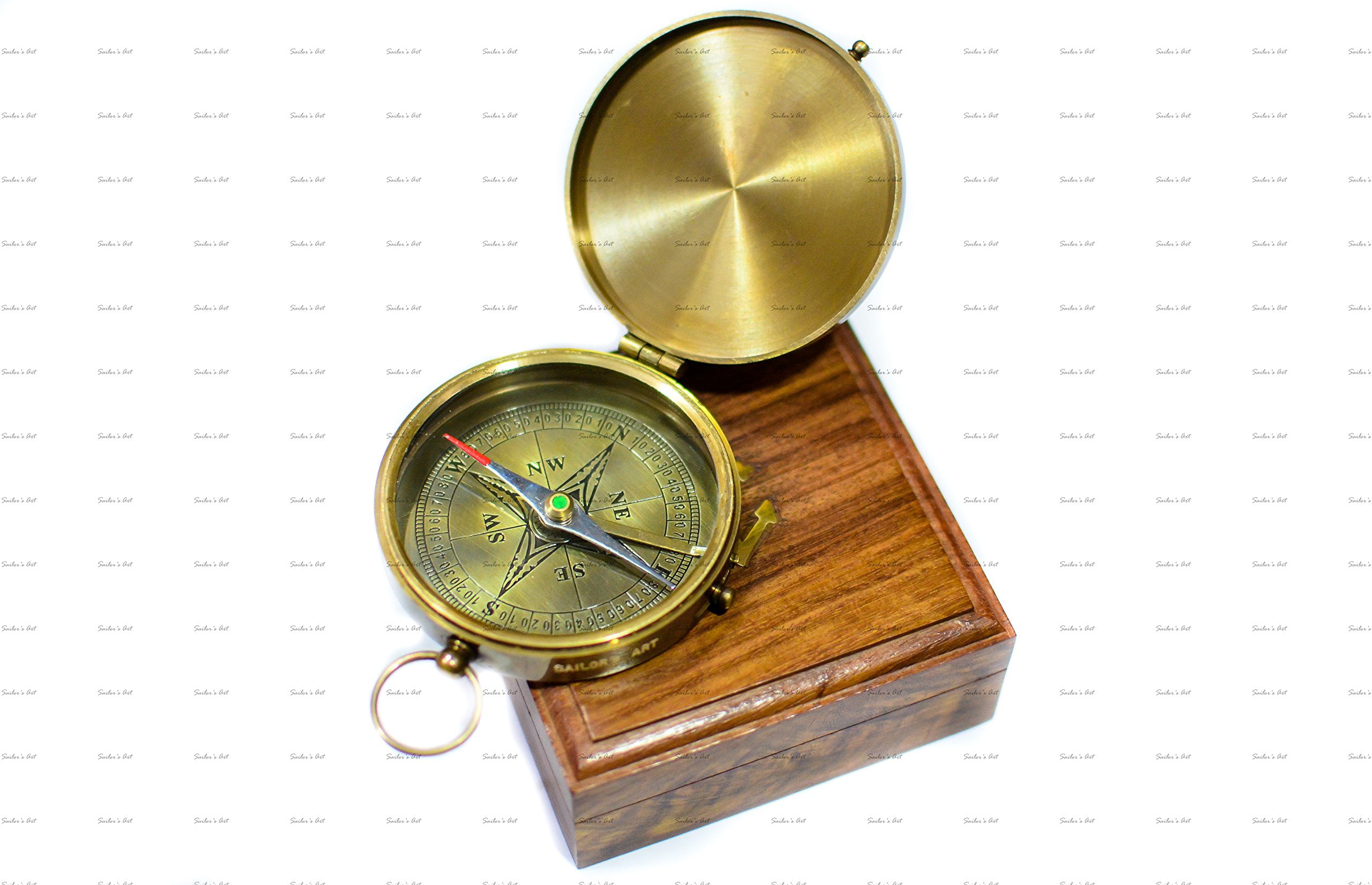 Solid BrassCompass Brass Pocket Compass 