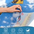 thumbnail image 3 of Yayeee Kitchen Curtains Tier Pair Light Filtering 27"x24" Rod Pocket Short Cafe Window Panel, Flower Butterfly Pattern, 3 of 7