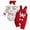H1754-Red, variant on TOWED22 Infant Girl Clothes Fall Winter Outfits 3pc Clothing Set Long Sleeve Crew Neck Pattern Print Romper Jumpsuit Flare Pants Headband Baby Girl Set(Pink,9-12 M)