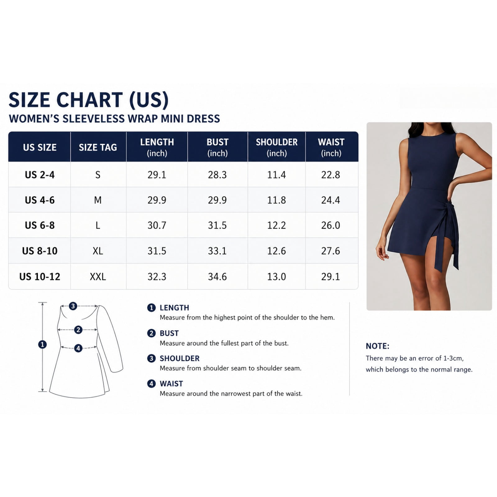 Women Sleeveless Mini Dress Wrap Tie Side Slim Fit Casual Athletic Short Dress Summer Outfit