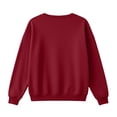 thumbnail image 5 of YUGYXL Womens V Neck Cropped Sweatshirts Fall Long Sleeve Pullover Tops Solid Color Sweatshirts Wine Sweatshirt M, 5 of 7