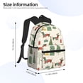 thumbnail image 2 of Honeii Christmas Dachshund Dog Print School Backpack,Casual Lightweight Travel Rucksack Daypack,Backpacks for College High, 2 of 6