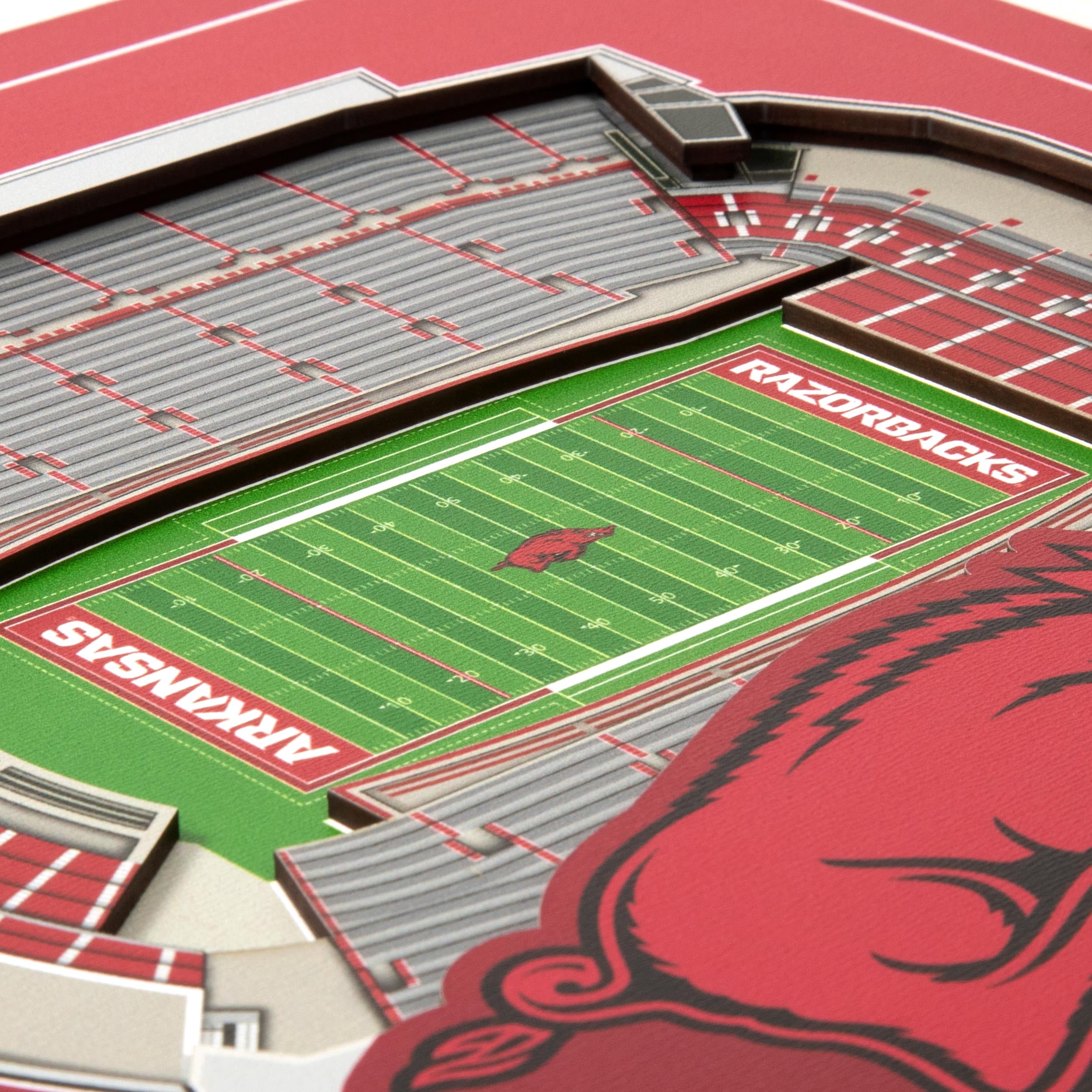 YouTheFan NCAA Arkansas Razorbacks Stadium Series 3D Wall Art