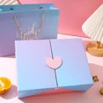thumbnail image 3 of NEW Blue big sizeDouble Opening Gift Box Packaging Box with Handbag Mother's Day Valentine's Day Gifts Box, 3 of 6