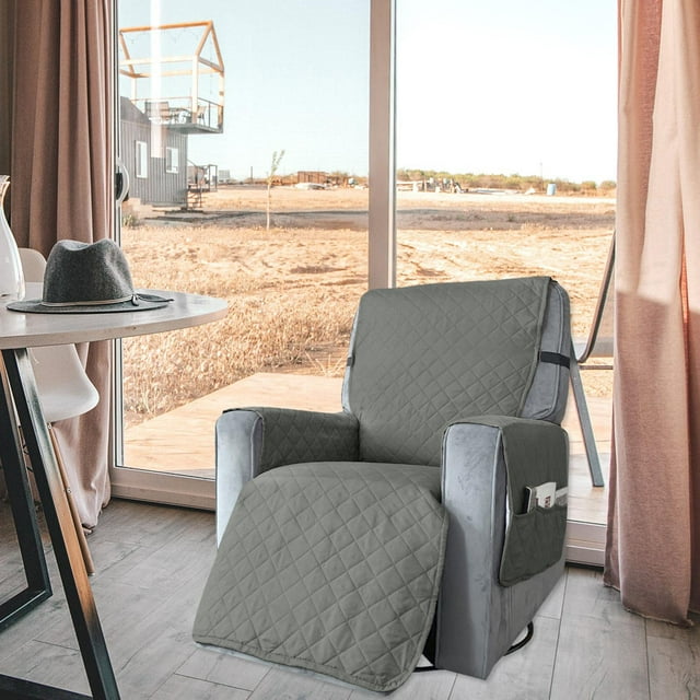 Alfombrilla para silla reclinable Macarena funda protectora para sofá impermeable y lavable Gris