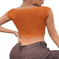 thumbnail image 2 of Women Crop Vest Sleeveless Square Neck Knitting Wrapped Summer Tops, 2 of 6