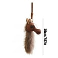 thumbnail image 2 of Cute Horse Head Plush Ornament Soft Fluffy Stuffed Animal Keychain Backpack Charm Adorable Clip On Bag Accessory Fun Cute Toy Gift for Kids Teens Trendy Kawaii Decor, 2 of 5