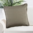thumbnail image 2 of Ox Bay Wilma 24" x 24" Taupe Stitch Bordered Cotton Adult Decorative Throw Pillow Cover, 2 of 7