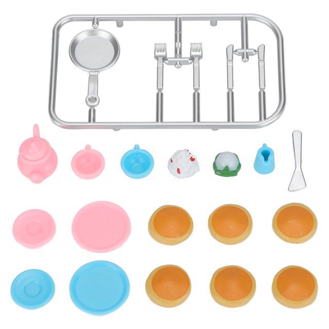 Mini casa de muñecas, juguetes de desayuno, cocina en miniatura, comida, bebidas, modelo, juguetes para casa de muñecas, accesorios, casa de muñecas, juguetes de desayuno