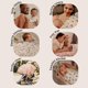 thumbnail image 5 of Mantas para pañales GLQUEN BABY, muselina, 90 x 100 cm, paquete de 4 flores, 5 of 9