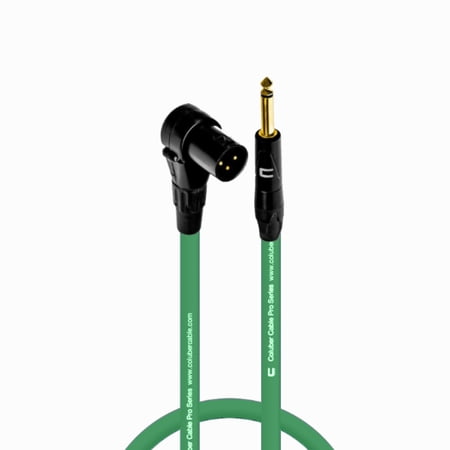 Columber Cable Right Angle XLR Male to 1/4" TS Male Pro Microphone Connector