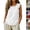 20# White, variant on Women's Cotton Linen Ruffle Sleeve Tank Tops Summer Casual Round Neck Sleeveless Blouse (M,Army Green)