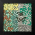 thumbnail image 2 of Goldberger, Jennifer 12x12 Black Modern Framed Museum Art Print Titled - World Bazaar Butterflies I, 2 of 5