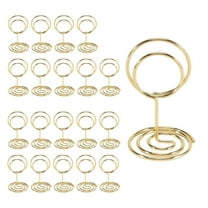 Table Number Holders 20Pcs - 2 Inch Mini Place Card Holder Short Table Number Stands for Wedding Party (Gold)