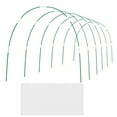thumbnail image 2 of Danhjin Greenhouse Kit with Garden Hoops, Wider Tunnel Greenhouse Fiberglass Support Frame for Outdoor Heavy Duty Use, Plant Cover Fabric with Garden Stakes for Vegetable Flower Beds, 2 of 4