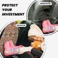 thumbnail image 4 of Naloa Traditional Tribal Aztec 2Pcs Anti-Kick Back Seat Cover Kick Mat, Car Seat Protector with 3 Storage Pockets, 4 of 8
