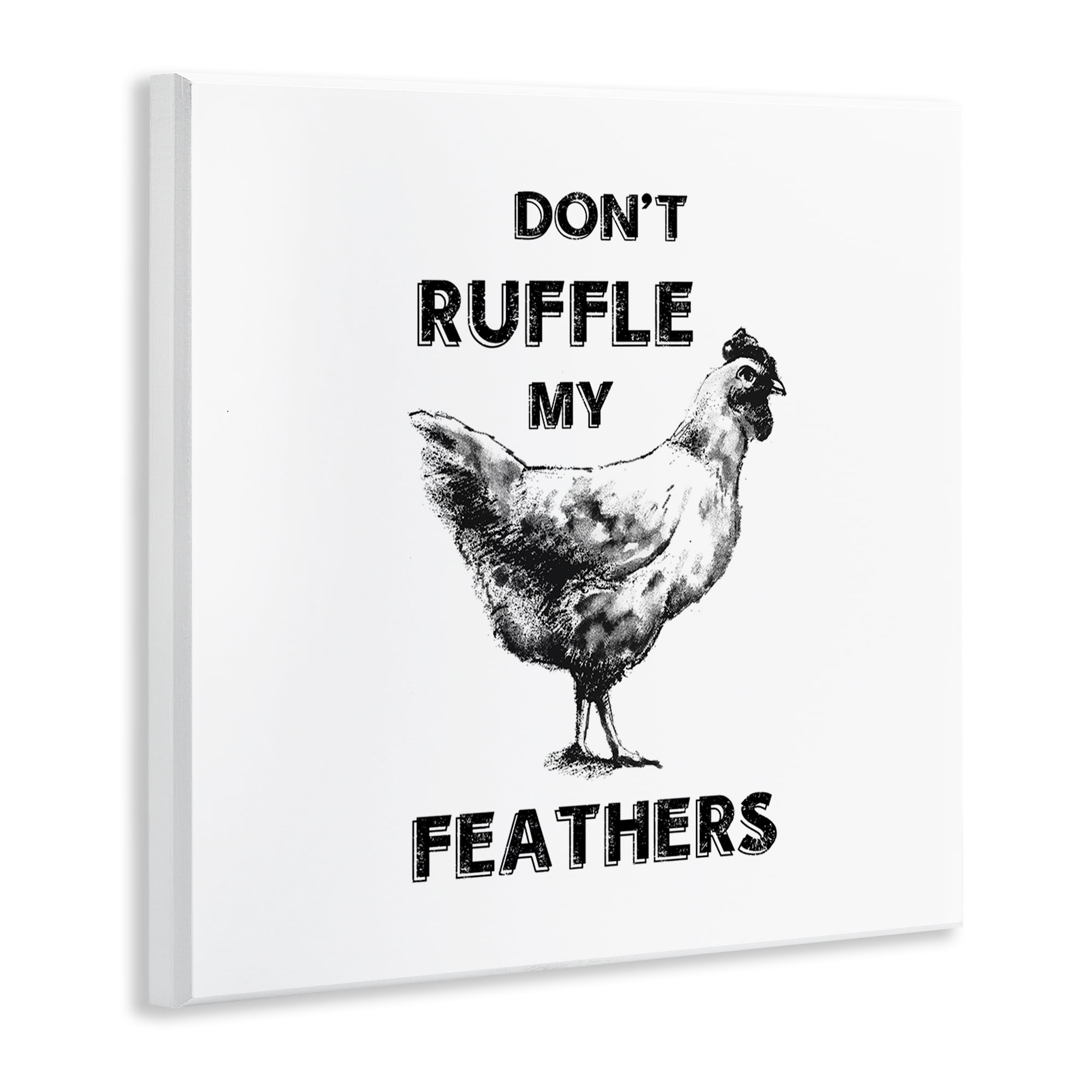 Stupell Industries Sassy Rooster Ruffled Feathers Animals Painting Unframed Art Print Wall Art, 12 x 12