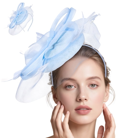 Gradeneve Women's Fascinator Hat with Flower Mesh Hair Clip, Plumage Headwear for Wedding, Cocktail, Tea Party Accessories