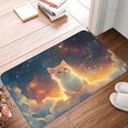 thumbnail image 4 of Sikiie Starry Sky Constellation Cat Print Flannel Anti-slip Floor Mat 16x24in, Thickened Dustproof Entrance Door Mat Floor Mat for Kitchen, Bathroom, Laundry Room, 4 of 7