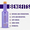 thumbnail image 3 of GK HAIR Global Keratin Silver Bombshell Purple Shampoo (9.5 Fl Oz/280ml) For Blonde, Platinum, Ash, Silver & Gray Hair Moisturizes Dry & Damaged Removes Yellow Brassy Tones, 3 of 7