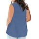 thumbnail image 5 of Camisas para mujer,Camisola de cuello en V para mujer, sin mangas, con botones, de imitación de tela, corte entallado, ideal para uso diario y en casa, sopatenor, 5 of 9