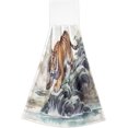 Hyjoy Tiger Hanging Tie Towels Set of 2, Soft Absorbent Kitchen Hand