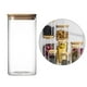 thumbnail image 1 of Recipientes apilables para especias, organizador cuadrado de cocina elegante y amigable, tarro de almacenamiento de alimentos, tarro de cristal para dulces, granos de café, 20 x 10 cm 1600 ml Soledad bote de cocina, 1 of 10