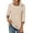 Khaki, variant on Women's 3/4 Sleeve Crew Neck Color Block Tunic Top Dressy Casual Loose Fit Tee Shirt