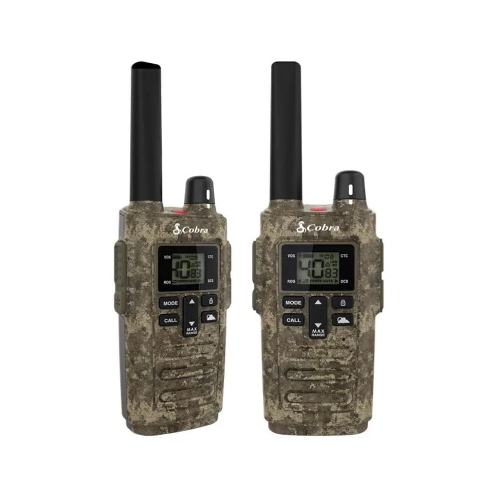 Cobra RX380TTC Walkie Talkie - Rugged Water Resistant and up to 32-Mile Range - 2-Pack, Weather-Resistant