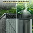 thumbnail image 7 of 5X3ft Metal Outdoor Storage Shed With Transparent plate Gray, 7 of 7