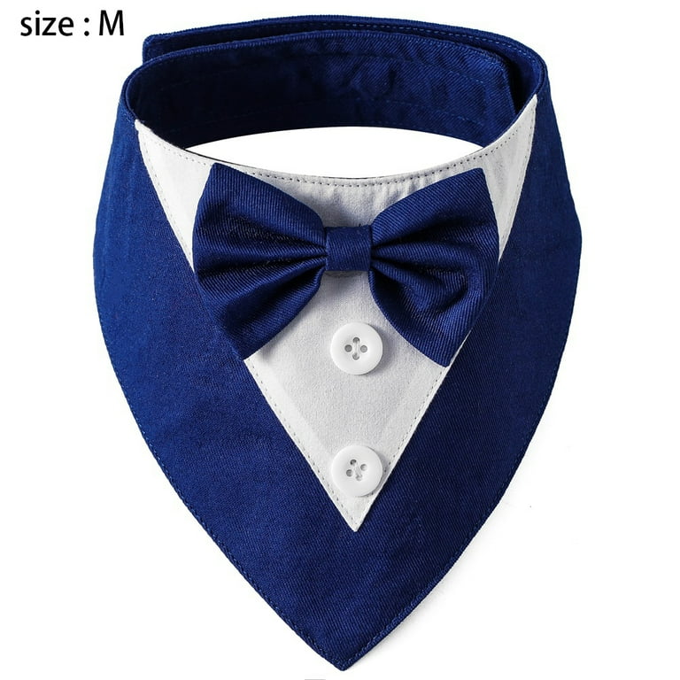 Formal Dog Tuxedo Wedding Dog Bandana Collar Birthday Puppy