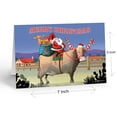 thumbnail image 3 of Santa & Texas Longhorn Christmas Card - 5" x 7" Christmas Card - 18 Cards & 19 White Envelopes - 40049, 3 of 3