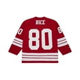 thumbnail image 5 of Men's Mitchell & Ness Jerry Rice Scarlet San Francisco 49ers Maxxed Out Fashion Hockey Jersey, 5 of 7