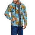 thumbnail image 2 of Honeii Sunflowers Print Hoodies for Men, Pullover & Full Zip, Breathable Zip up Hoodie, Sweatshirt-Medium, 2 of 5