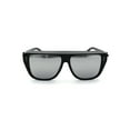 thumbnail image 2 of Flat Top Mob Plastic Top Visor Sunglasses Black Silver Mirror, 2 of 4
