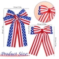 thumbnail image 3 of 4th of July Patriotic Bows, American Flag Wreath Bows With Long Tails, Red White Blue Stars and Stripes Bows for Independence Day, Memorial Day, Wreaths, Party and Holiday Decorations, 3 of 7