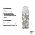 thumbnail image 3 of Zak Designs 25oz Squishmallows Kids Straw Water Bottle, Durable Plastic Park Bottle with Easy-Open Locking Spout Cover for Travel, Built-In Carry Handle, Stripe, 3 of 10